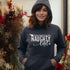 C & Win Sports Proud Member Of The Naughty List Hoodie Dark Heather / S - C & Win Sports